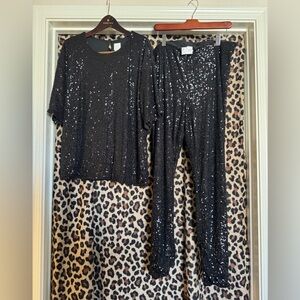 H&M Shimmering Black Sequin Ensemble